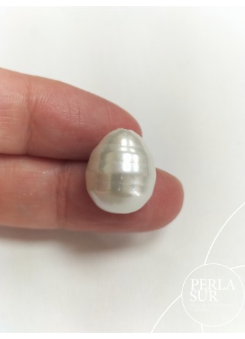 Pareja Perilla shell pasada 13x15mm barroca