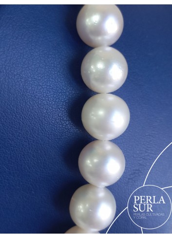 Collar perla australiana R 13 a 15mm 35p 48cm