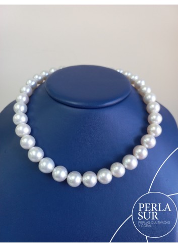 Collar perla australiana R 10'5 a 12mm 35p 40cm