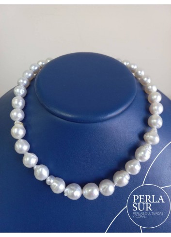 Collar perla australiana B 9 a 12mm 37p 42cm