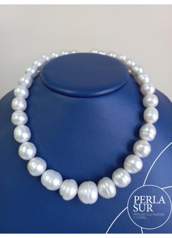 Necklace 11x16´4mm Circle Baroque Australian Pearls