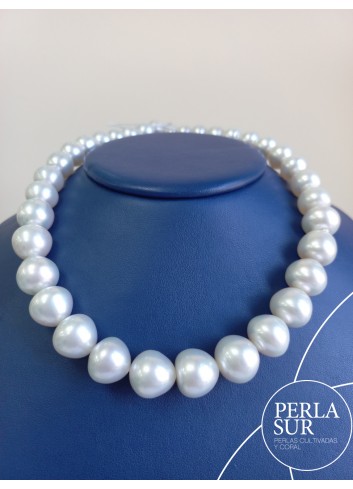 Necklace 11´1x15´7mm Drop Baroque Australian Pearls