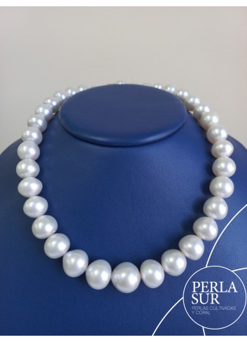 Collar perla australiana SR 11'1 a 14'9mm 37p 43'5cm