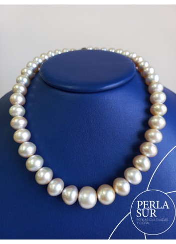 Necklace 8´4x14´2mm Golden Button