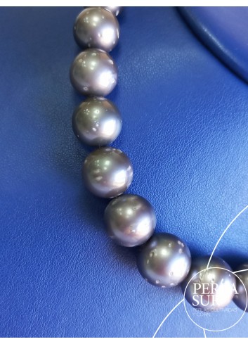 Collar Tahití 11'2x14'5mm Redonda Plomo