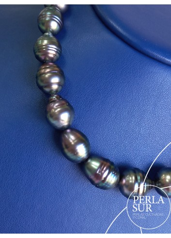 Collar Tahití 12x14'3mm Barroca Perilla Círculos