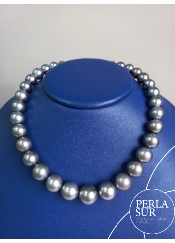 Collar Tahití R 10x14'7mm Gris Azul