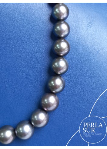 Necklace 10'1x13'1mm Round Tahiti Pearl