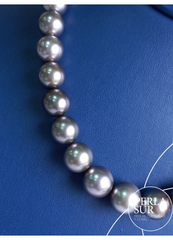 Collar Tahití Red. 10'8x14mm Gris