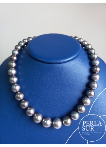 Collar Tahití Red. 10'8x14mm Gris