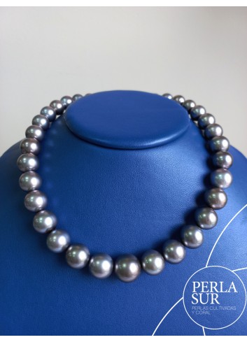 Necklace 10'8x14mm Round Tahiti Pearl
