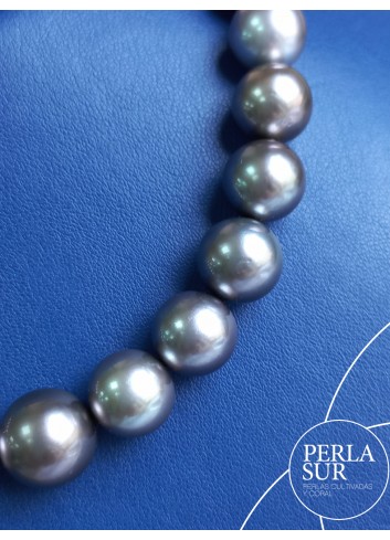 Necklace 10'8x14mm Round Tahiti Pearl