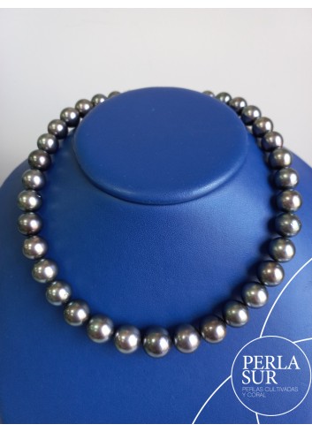 Collar Tahití R 10x13'5mm Oliva Oscuro