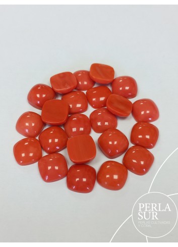 Cabujón 12mm antik coral japonés