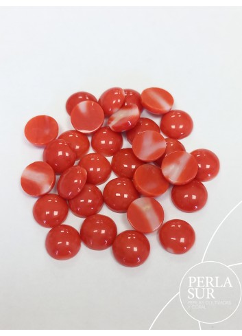 Cabujón 7mm Redondo Coral Japonés