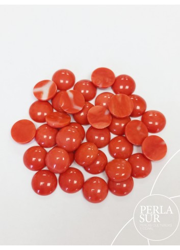 Cabujón 11mm Redondo Coral Japonés