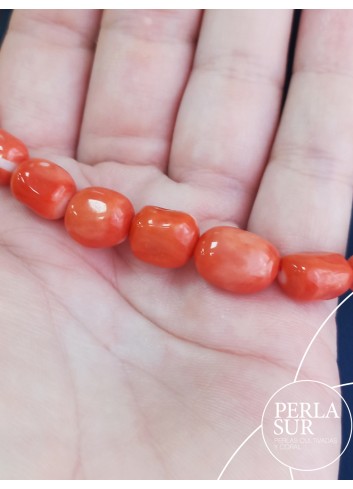 Collar barroco 5-10mm coral japonés 48p 50cm