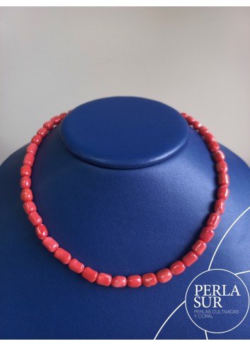 Collar barroco 6-10mm coral japonés 51p 42cm
