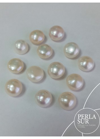 Perla 12-13mm Botón 1/2t blanca