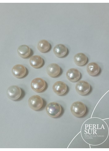 Perla 10-11mm Botón 1/2t blanca