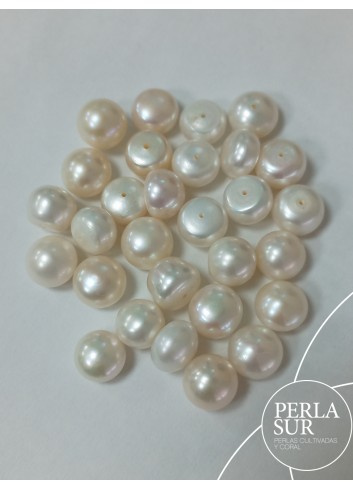 Perla 11'5-12mm Botón 1/2t blanca
