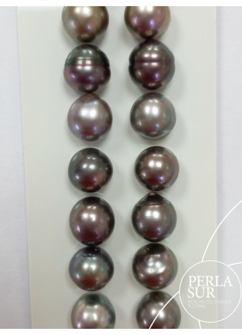 Pair 10-10´5mm Semibaroque Tahiti Pearls