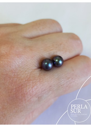 Par perla 1/2t 7-7'5mm azul peacock