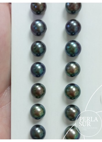 Par perla 1/2t 7-7'5mm verde peacock