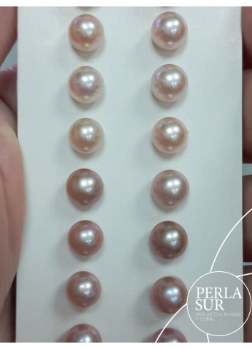 Pair 6-6´5mm Half drilled Natural Colour