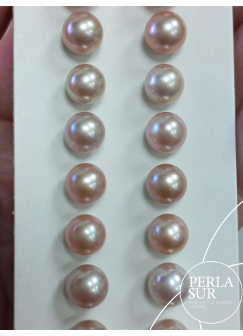 Pair 7´5-8mm Half drilled Natural Colour