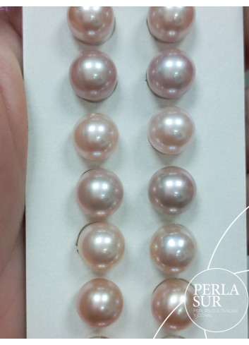 Pair 9´5-10mm Half drilled Natural Colour