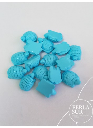 Tortugas 10x13mm turquesa reconstituída