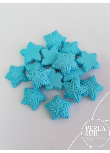 Estrellas mar 16-17mm turquesa reconstituída