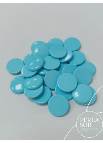 Discos 15mm turquesa reconstituída