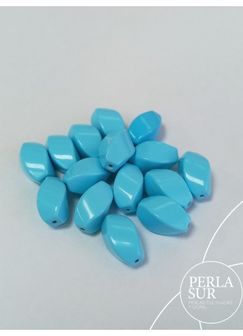 Tornado 14x8mm Pasado Turquesa Reconstituída