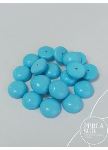 Botón 12mm 1/2T Turquesa Reconstituída