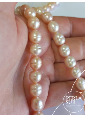 Strand 8-8'5mm Baroque circle natural salmon