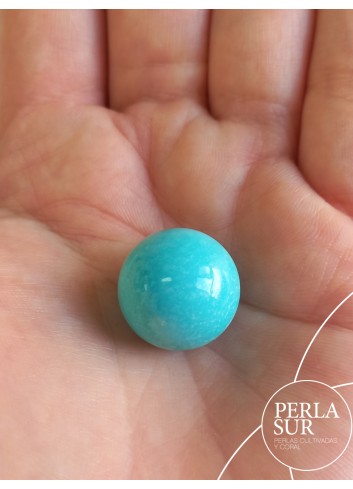 Bola pasada turquesa natural 17'60mm
