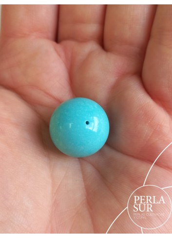 Bola pasada turquesa natural 17'60mm