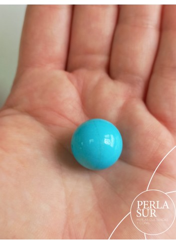 Bola pasada turquesa natural 17'60mm