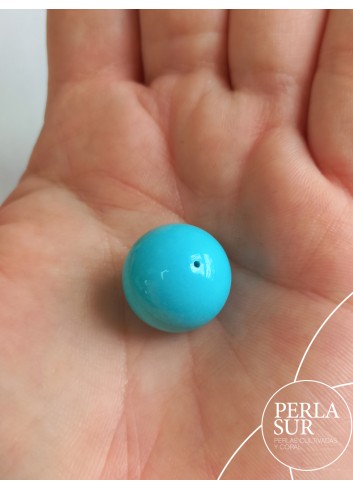 Bola pasada turquesa natural 17'60mm