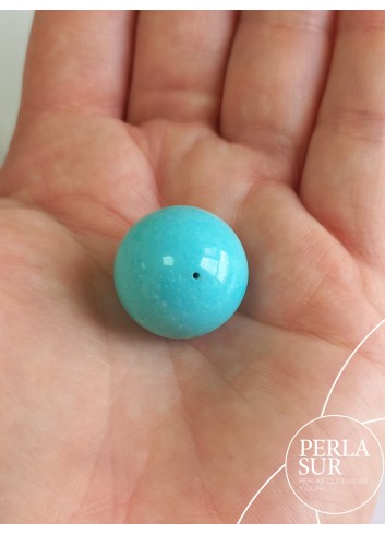 Bola pasada turquesa natural 20mm