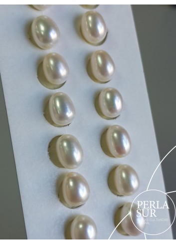 Par Oval 7x9mm 1/2T. Blanca
