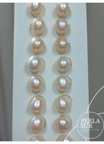 Par Oval 8x9mm 1/2T. Blanca