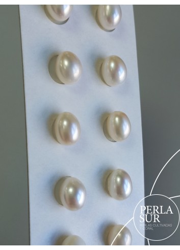 Pair Drop 9x11'5mm 1/2drilled White