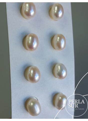 Pair Drop 9x12mm 1/2drilled White