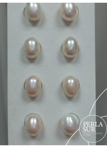 Pair Drop 9x12mm 1/2drilled White