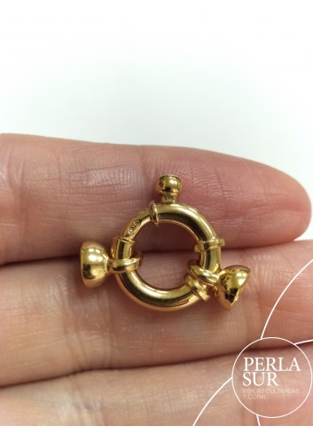 Sailor's clasp 14mm goldplated silver