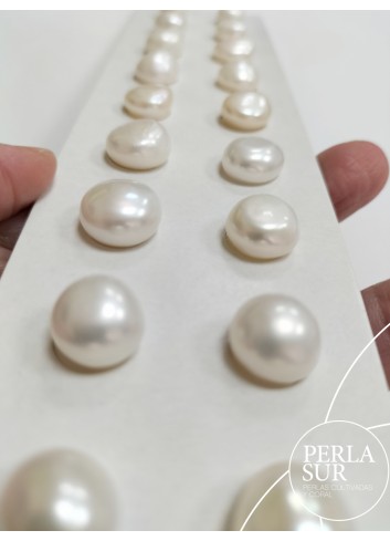 Pair 11x13mm undrilled baroque pearls