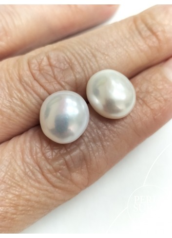 Pair 11x13mm undrilled baroque pearls